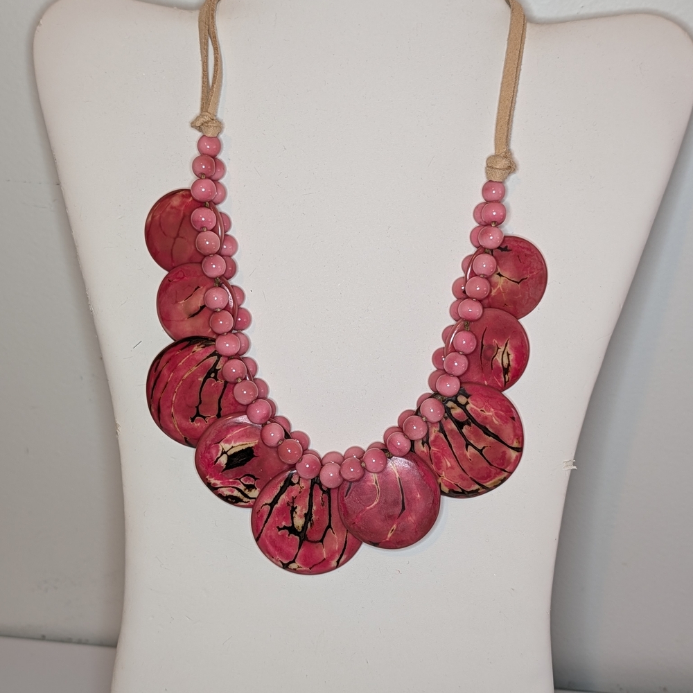 Pink Statement Necklace - Picture 3 of 3